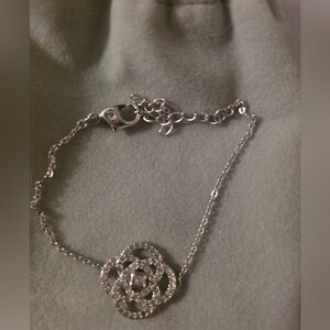 Swarovski Silver Floral Bracelet